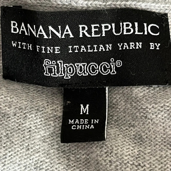 Banana Republic x Filpucci Italian Yarn Crew Neck Fitted Striped Sweater -Medium - Picture 5 of 6